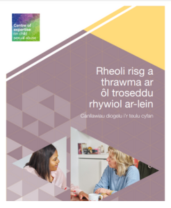 Rheoli risg a thrawma ar ôl troseddu rhywiol ar-lein: Canllawiau diogelu i’r teulu cyfan 